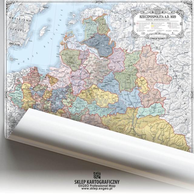 Rzeczpospolita Obojga Narodów A.D.1619. Podział administracyjny  (+ EBOOK)