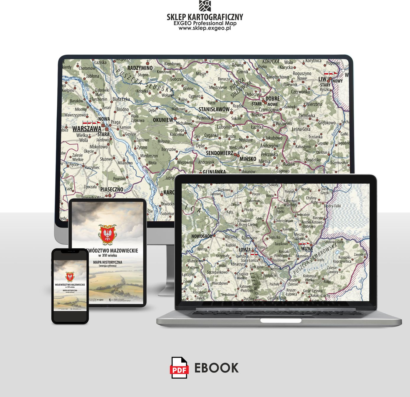 Województwo mazowieckie w. XVI w. | E-book (e-atlas)