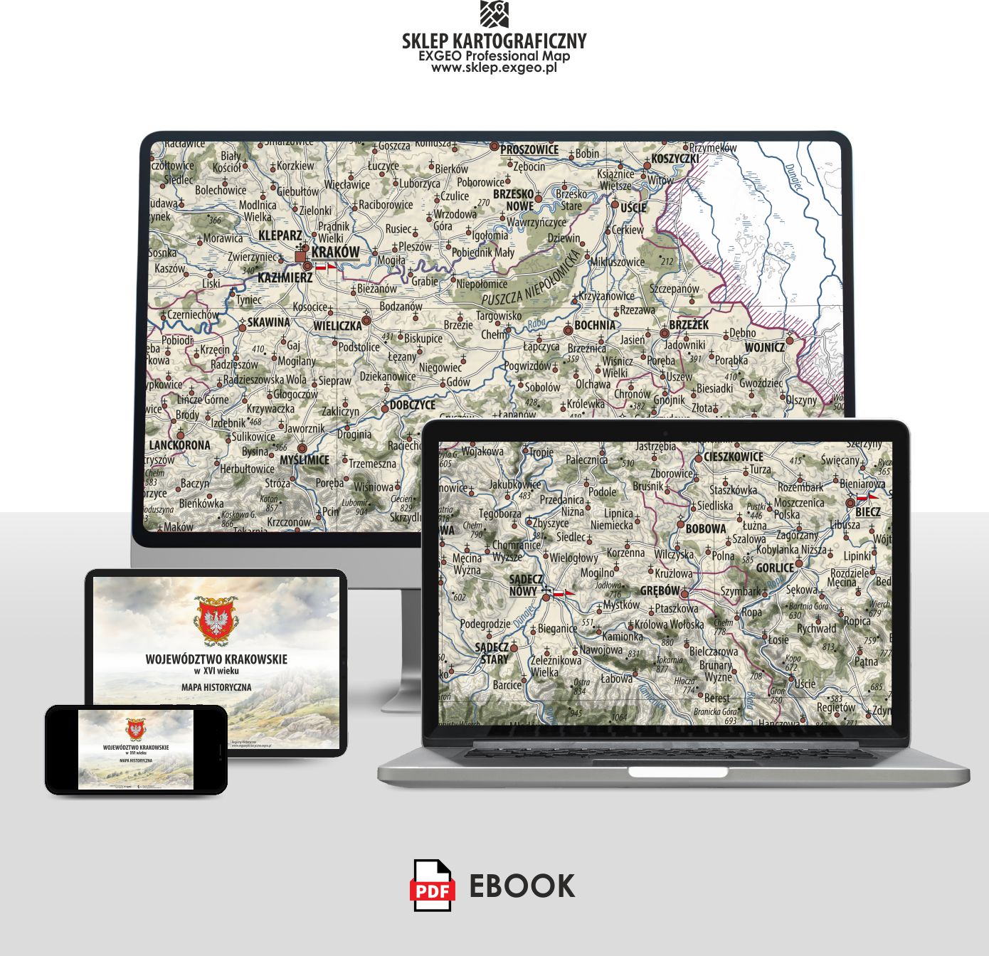 Województwo krakowskie w XVI w. | E-book (e-atlas)